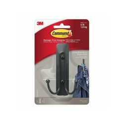 Command 17036MB Large Metal Double Hook Matte Black