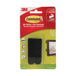 Command 17201BLK Medium Black Picture Hanging Strips Pack 4