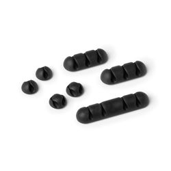 Durable Cavoline Cable Clip Self Adhesive Set Of 7 Mixed Clips Graphite