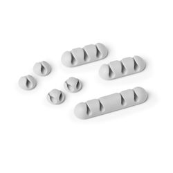 Durable Cavoline Cable Clip Self Adhesive Set Of 7 Mixed Clips Grey
