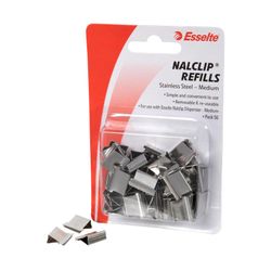 Esselte Nalclip Refills Medium Pack 50 Steel