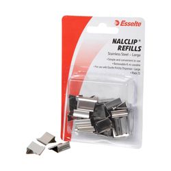 Esselte Nalclip Refills Large Pack 25 Steel