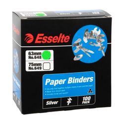 Esselte Paper Binders 63mm Box 100