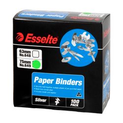 Esselte Paper Binders 75mm Box 100