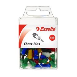 Esselte Pins Chart Assorted Pack 50