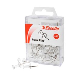 Esselte Push Pins Clear Pack 50