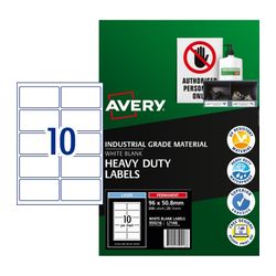 Avery 10Up Heavy Duty Laser Labels 25 Sheets (959216/L7148)