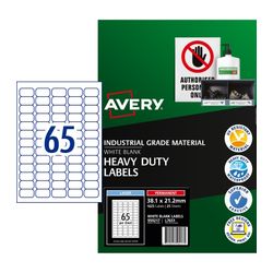 Avery 65Up Heavy Duty Laser Labels 25 Sheets (959217/L7651)