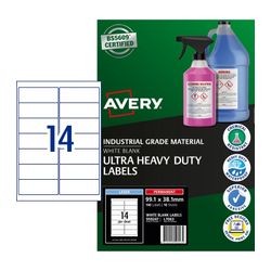 Avery 14Up Ultra Heavy Duty Laser Labels 10 Sheets (959247/L7063)