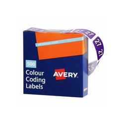 Avery 27 Lateral File Year Side Tab Label Pack 500