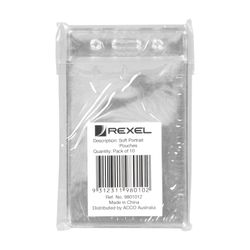 Rexel ID Pouch Soft Portrait 62x104mm Pack 10