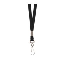 Rexel ID Flat Style Lanyards With Swivel Clip Pack 10 Black