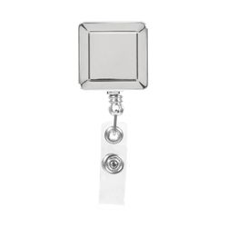 Rexel ID Premium Heavy Duty Badge Reel Chrome Pack 12