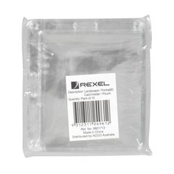 Rexel ID Card Holder Portrait/Landscape 105x90mm Pack 10