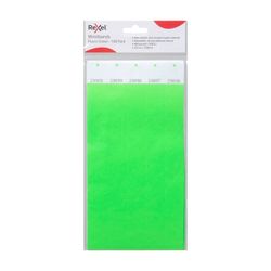 Rexel ID Serial Number Wrist Bands Fluoro Green Pack 100