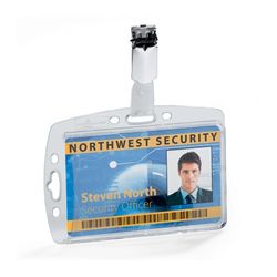 Durable ID Product Card Holder Acrylic With Clip Pack 10