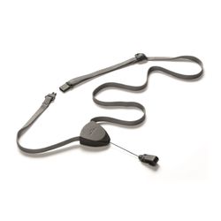 Durable ID Product Lanyard Flex With Badge Reel Black
