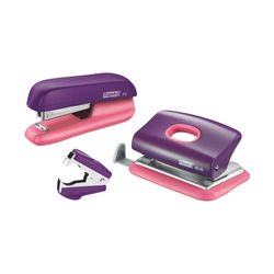 Rapid F5  Stapler & Hole Punch Value Pack Purple/Apricot