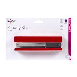 Rexel Runway Stapler Bloc Full Strip 20 Sheet Capacity Red