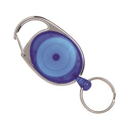 Bibbulmun Retractable Snap Lock Key Holders 25mm Blue Pack 4