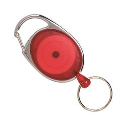 Bibbulmun Retractable Snap Lock Key Holders 25mm Red Pack 4