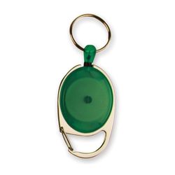 Bibbulmun Retractable Snap Lock Key Holders 25mm Green Pack 4