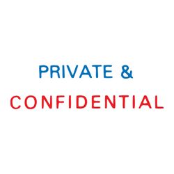 X-Stamper Stamp 2010 Private & Confidential Red/Blue