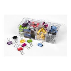 Esselte Foldback Clips 19mm Assorted Colours Box 96