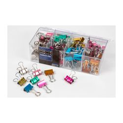 Esselte Foldback Clips 19mm Assorted Metallic Colours Box 96