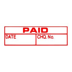 X-Stamper Stamp 1533 Paid/Date/Chq Red