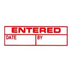 X-Stamper Stamp 1534 Entered/Date/By Red