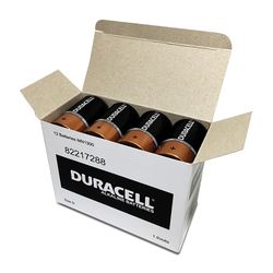 Duracell Battery Coppertop D Size Box 12