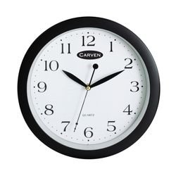 Carven Clock 300mm Black Frame