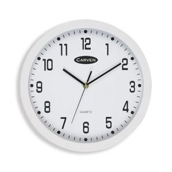 Carven Clock 300mm White Frame