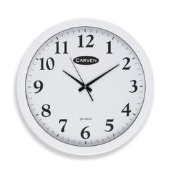 Carven Clock 450mm White Frame