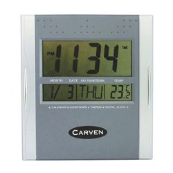 Carven Digital Clock Silver