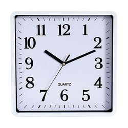 Carven Clock 250mm Square White Frame