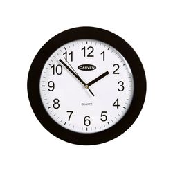 Carven Wall Clock Round 250mm Black Rim