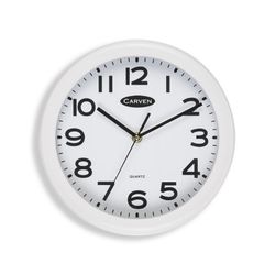 Carven Wall Clock Round 250mm White Rim
