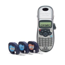 Dymo Label Printer 2174562 Letratag 100H Silver With Bonus White Paper, Plastic White & Clear Tapes
