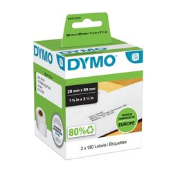 Dymo Label SD99010/S0722370 28x89mm Standard Address White 130/Roll