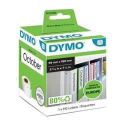 Dymo LabelWriter Lever Arch Labels 59x190mm White