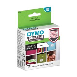 Dymo Durable Labels 25x54mm White Box 160