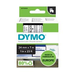 Dymo D1 Label Tape 24mm x 7m Black on Clear