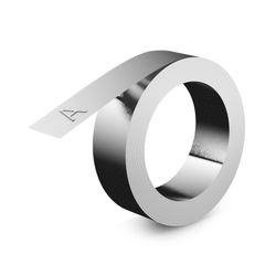 Dymo Rhino Tape Aluminum Non-Adhesive 12mm x 5.5M Pack 10
