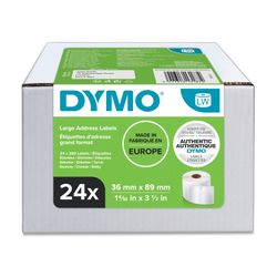 Dymo LabelWriter Address Labels 36x89mm White Pack 24