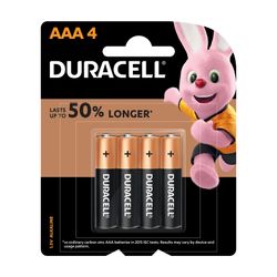 Duracell Battery Coppertop AAA Pack 4