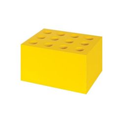 ColourSorts Classroom Organisers by Zart: Scissor & Brush Storage Block Yellow
