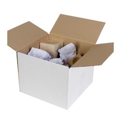 Cumberland Shipping Box 310x225x110mm White Pack 25
