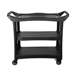 Cleanlink Utility Trolley Without Buckets Black